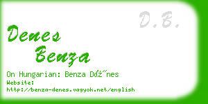 denes benza business card